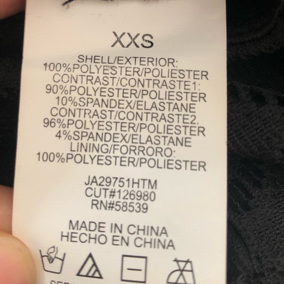 SPEECHLESS - Lace-Trim Dress, Women’s XXS, Polyester/Spandex, Zipper Closure - Picture 5 of 6